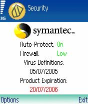 Symantec Mobile Security for Symbian Series 60 4.0