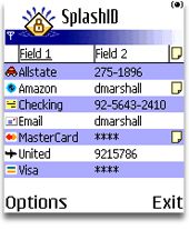 SplashID for Symbian S6 