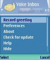Voice Inbox for Nokia S60 3rd 1.02