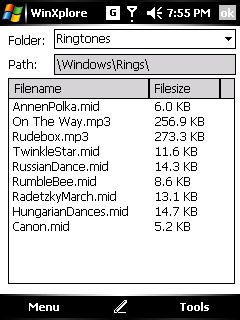 WinXplore for Windows Mobile Pocket PC 0.4