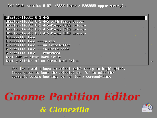 GParted-Clonezilla LiveCD 1.8