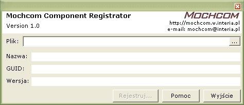Mochcom Component Registrator 1.0