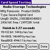 Card Speed Testing Utility for Pocket PC