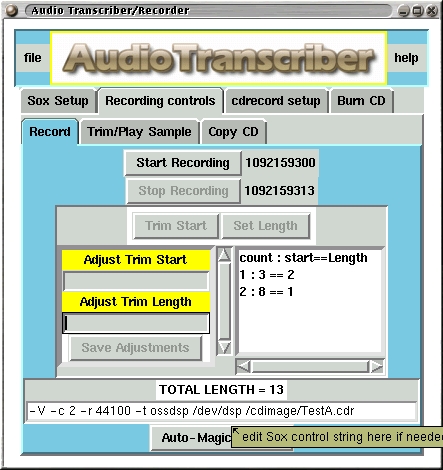 Audio Transcriber 0.9.2