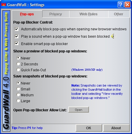 GuardWall Popup Blocker 4.0