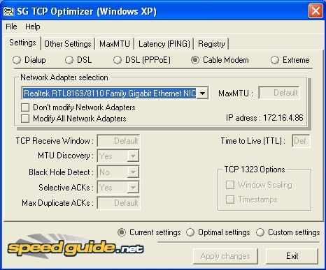 TCP/IP Optimizer 1.00